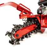 Łańcuch roboczy Cedrus KP02 z zębami z węglika spiekanego – zbliżenie układu kopiącego