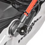 Mechanizm składania uchwytu (zawias/łącznik) kosiarki Weibang WB506SC – zbliżenie