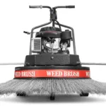 Szczotka spalinowa Weibang WBGC877LC do czyszczenia kostki brukowej – widok z przodu
